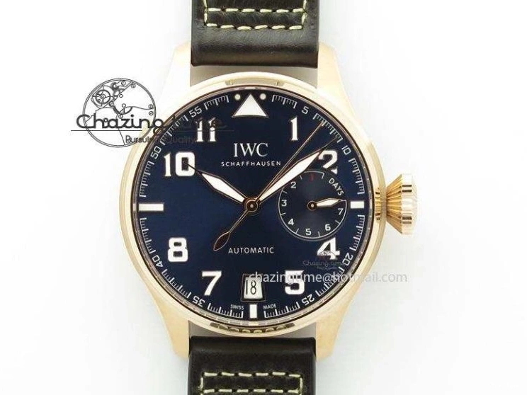 MIROTIME 0705 Big Pilot IW500909 RG ZF 1:1 Best Edition Le Petit Prince On Brown Leather Strap A Breathable 7293